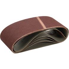 Loops 5 PACK Premium 100mm x 610mm 100 Grit Sanding Belts Aluminium Oxide Cloth Backed