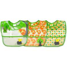 Cheap Baby Dinnerware Green Sprouts Wipe-off Bibs 3pk