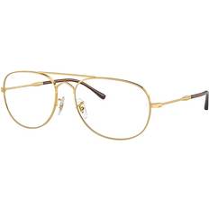 Lunettes Ray-Ban BAIN BRIDGE Monture Doré arista Verres Incolore polarisé 55-17