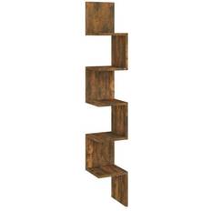 vidaXL 815210 Smoked Oak Wall Shelf 20cm