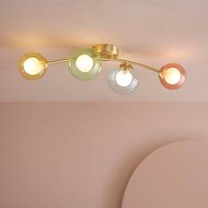 Multicoloured Ceiling Flush Lights Dunelm Eliza 4 Semi Ceiling Flush Light