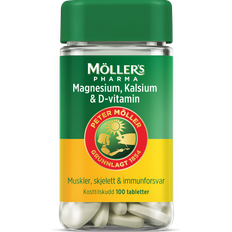 Mollers Pharma Magnesium, Calcium & Vitamin D 100 st