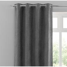 Curtains & Accessories Dunelm Oxford Charcoal Chenille Eyelet