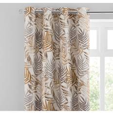 Curtains & Accessories Luxury Collection Leaf Jacquard Butterscotch Eyelet