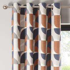 Curtains & Accessories Dunelm Elements Marne Blue/Orange/white