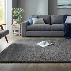 Carpets & Rugs Dunelm Cosy Soft Teddy Charcoal Grey 240x340cm