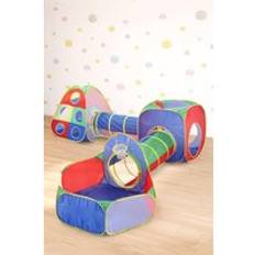 Living and Home 5-in-1 Kids Play Tent Set Pop Up Playhouse Red Size
