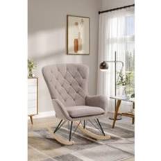 Brown Rocking Chairs Living and Home Modern Terry Cloth Diamond Check Rocking Chair