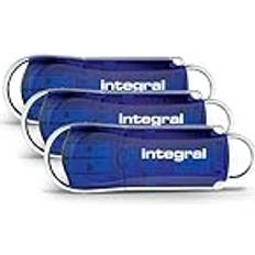 Integral USB Stick 32GB 2.0 Courier Blau 3 Pack