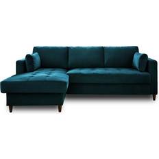 Lisa Bed Function With Footstool Peacock Blue Canapé 222cm Canapé 4 Places