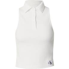 Calvin Klein Jersey Tops Calvin Klein Waffle Polo Top - Greige