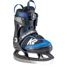 Ice Hockey Skates K2 Rink Raven Boa Adjustable Boys Ice Skates 2019, Black/Blue 11-2