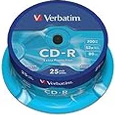 Optical Storage Verbatim CD-R Extra Protection, CD-Rohlinge mit 700 MB Datenspeicher, ideal für Foto- und Video-Aufnahmen, kompatibel mit jedem konventionellen CD-Laufwerk, 25er Pack Spindel