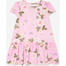 Monnalisa Low-waisted Jersey Dress Rosa Fairy Tale