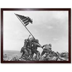 Brown Posters ARTERY8 Rosenthal Marines Raising American Flag 1945 Photo Poster