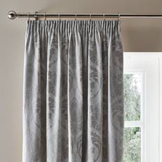 Curtains & Accessories Dunelm Zahra Silver Jacquard Pencil Pleat