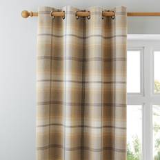 Curtains & Accessories Dunelm Highland Check Ochre