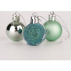 Christmas Baubles Shatterproof Turquoise