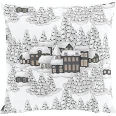 47.0 cm Kuddöverdrag Arvidssons Textil Winter Village Kuddöverdrag Beige, Grå (47x47cm)