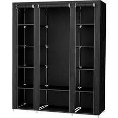 Zusammenklappbar Möbel Songmics Wardrobe Black Kleiderschrank 150x175cm