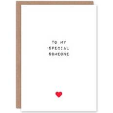 White Cards & Invitations ARTERY8 Valentines Day Greeting Card My Special Someone For Him or Her White One Size