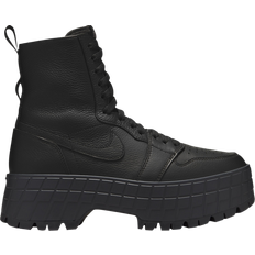 Laced - Women Ankle Boots Nike Air Jordan 1 Brooklyn - Black/Flat Pewter