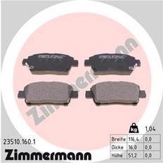 Fordonsdelar Zimmermann 23510.160.1 Bromsbeläggsats Bromsbelägg, II