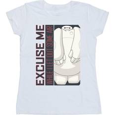 Hauts Disney Big Hero Baymax Excuse Me Some Air Cotton T-Shirt White