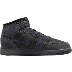 Nike Air Jordan 1 Mid SE Craft GS - Dark Smoke Grey/Varsity Red/Black