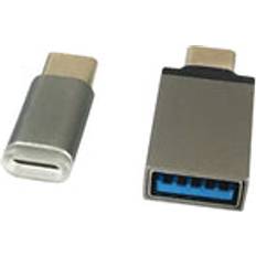 Adapter micro usb til usb c Nordic USBC-N1500 USB A 3.1/USB C - Micro USB/USB C M-F Adapter Kit