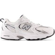 Running Shoes New Balance Little Kid's 530 Bungee - White with Natural Indigo & Silver Metallic