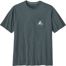 Patagonia T-shirts Patagonia Chouinard Crest Pocket Responsibili-Tee T-shirt XXL, grey/blue