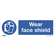 Worksafe Mandatory Safety Sign Wear Face Shield Rigid