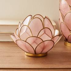 Candle Holders Dunelm Capiz Pink Candle Holder