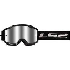 LS2 Motocrossbrille charger mx brille black silver iridium silver verspiegelt Schwarz UNI