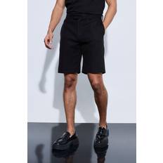 Villa Shortsit boohooMAN Wool Look Tailored Shorts - Black