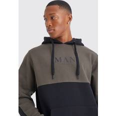 Huppari - Monivärinen Neuleet boohooMAN Colour Block Hoodie - Multi Man