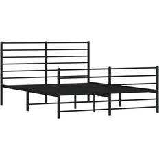 120x190 bed vidaXL Metal Bed Frame with Headboard and Footboard Sengeramme 120x190cm