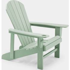 Green Patio Chairs VonHaus Green Adirondack Chair