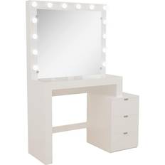 Modern desk with drawers Boahaus Aurora White Dressing Table 17.5x43.2"