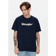 Wrangler T-shirts Wrangler Logo Tee Bluser T-shirts - Marin/Hvid