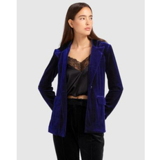 Velvet Tops Belle & Bloom Women Belle & Bloom Eternity Velvet Blazer Royal blue