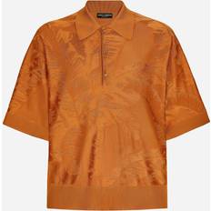 Homme - Soie Polos Dolce & Gabbana Oversize Silk Jacquard Polo-Shirt