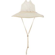 White Hats Lele Sadoughi Straw Checkered Hat in Cream