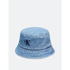 Calvin Klein Men Hats Calvin Klein Men's Washed Denim Embroidered Logo Bucket Hat Blue