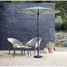 Dunelm 2m Shanghai Sage Green Crank Parasol Green