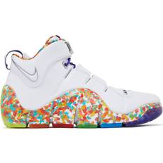 Synthetic - Unisex Basketball Shoes Nike LeBron 4 Fruity Pebbles - White/True Red/Mean Green/Varsity Purple