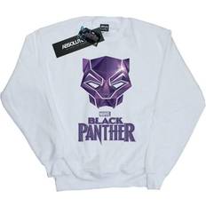 Marvel Black Panther Mask Logo Sweatshirt White