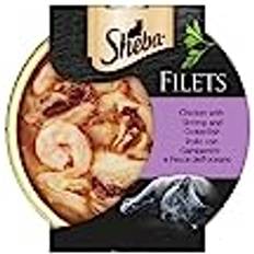 Sheba Pets Sheba Filets Cibo Umido Per Gatti Con Pollo e Gamberetti, 32 Vaschette da 60g Ognuna, Totale 1920g