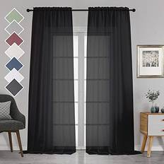 Curtains & Accessories Chyhomenyc Chyhomenyc 2 Panels Extra Long Sheer